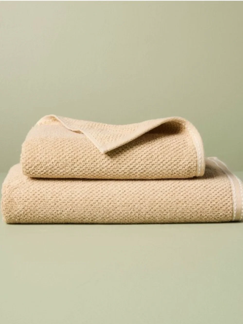 HEARTH & HAND NWT Hand Towel Tan/Cream